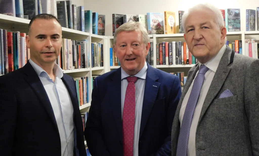 Ronan Bunting (TASK Community Care), Minister Seán Canney and Martin Quinn, are pictured at the launch of the Tipperary Peace Convention website