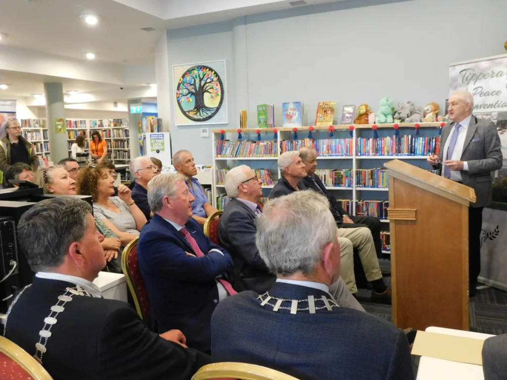 Some of those that attended the launch of the Tipperary Peace Convention website at Tipperary Town Library
