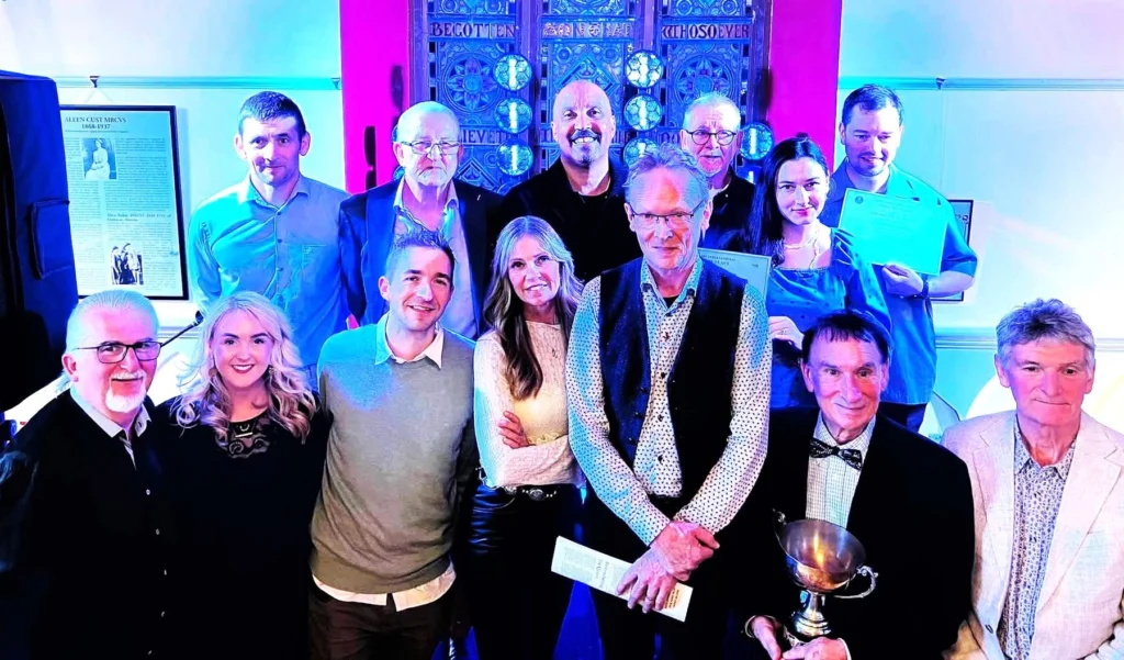 Finalists in the Tipperary International Song of Peace with the winner, Leslie Bowe, (centre back) and committee Ruaidhri Devitt and Martin Quin