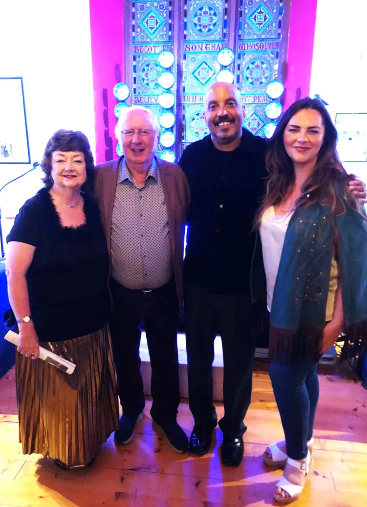 Tipperary Song of Peace Judges with the overall winner; Moyra Frasier, Mick Foster, Leslie Bowe (Winner) and Caitriona O'Sullivan